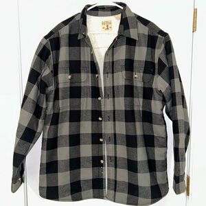 Men’s RedHead Black and Gray Plaid Jacket Large